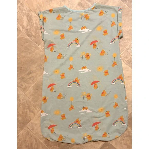 Disney Winnie The Pooh Pajamas Pjs Rainbow Sun Women Night Gown Dress Size‎ XS/S - Picture 2 of 5